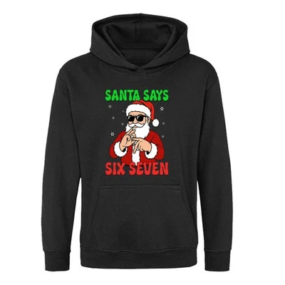 MVPRINTS Santa Says 67 Hoodie, Six Seven Hoodie, Christmas , Kids xmas Hoodie, Jumper Day