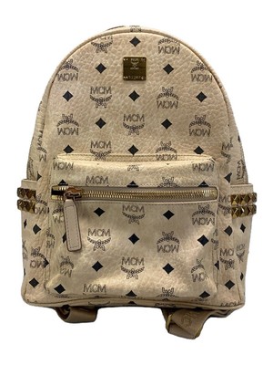 MCM ロゴプリント ベージュ バックパック s-l400.jpg