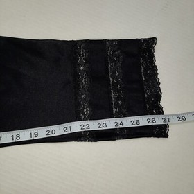 VTG 90s Velrose Slip Pants Womens Medium Black Long Petti Pants Pantaloons Lace