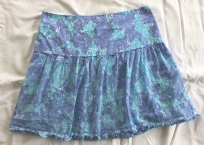 Jupe Femme Lilly Pulitzer Taille 4 – Imprimé Bleu/violet Avec éléphants Et Lions, En Coton, Style Mini, En Très Bon état D'occasion