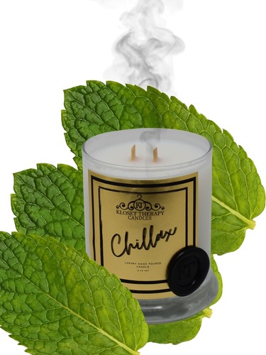 CHILLAX 2 WOODEN WICK EUCALYPTUS AND SPEARMINT CANDLE - Picture 4 of 4