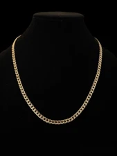 Miami Cuban Link Curb Chain Gold over 316L Stainless Steel 7mm Necklace 24 inch 