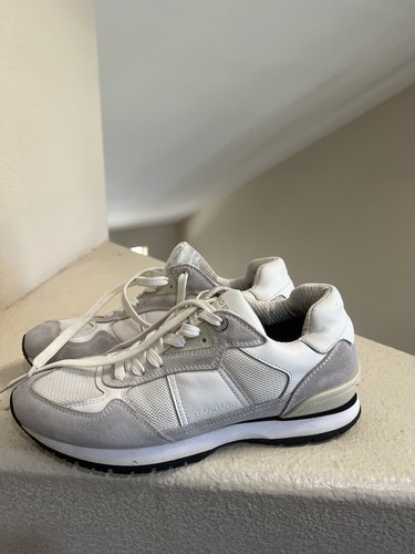 Sandro Paris Men’s Low top Trainers White Suede Leather Running Sneaker 41/ US 8 - Picture 4 of 18