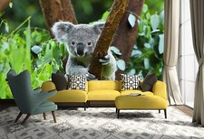 3D Gray Koala Animal ZHUB586 Wallpaper Wall Mural Removable Self-adhesive Ann