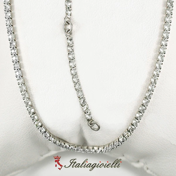 Cavigliera Tennis in Argento 925 Rodiato Oro Bianco - Immagine 4 di 4