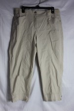 CHICO'S Stretch Waistband Crop Capris Pants Chico's 1 crop Tan