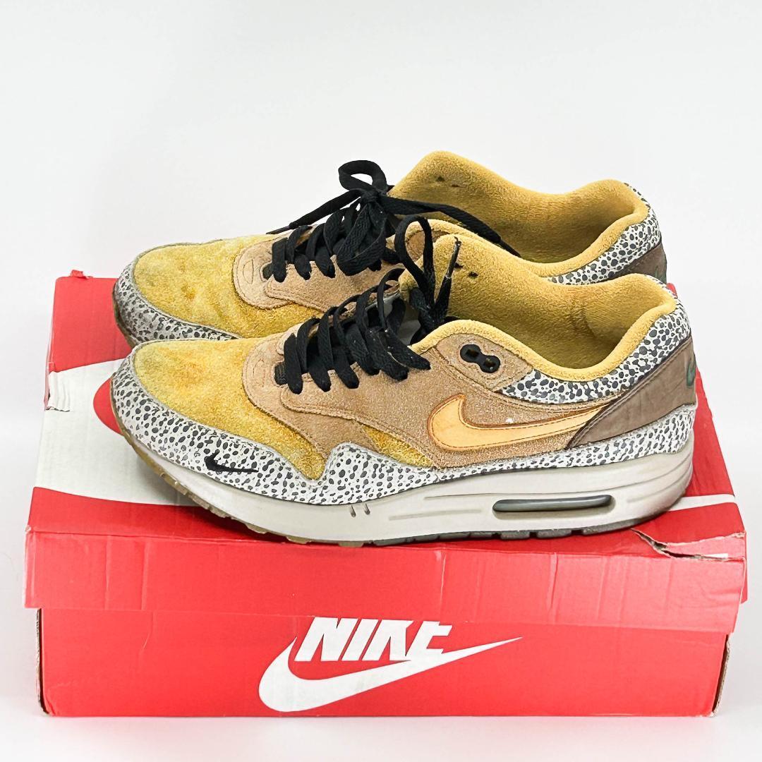 Nike Air Max 1 Atmos Safari 665873-200 FLAX/KUMAQUAT mens 27.0cm 