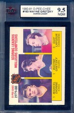 1980-81 OPC O PEE CHEE #163 Wayne Gretzky Guy Lafleur Leader KSA 9.5 N-GEM-MINT