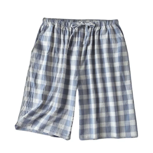 Men's Plaid Sleep Shorts Soft Comfy Drawstring Pockets Cotton Pj Pajama Bottoms - Picture 3 of 24