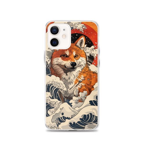 Ukiyo-e Style Shiba Inu in Waves iPhone Case - Picture 9 of 29