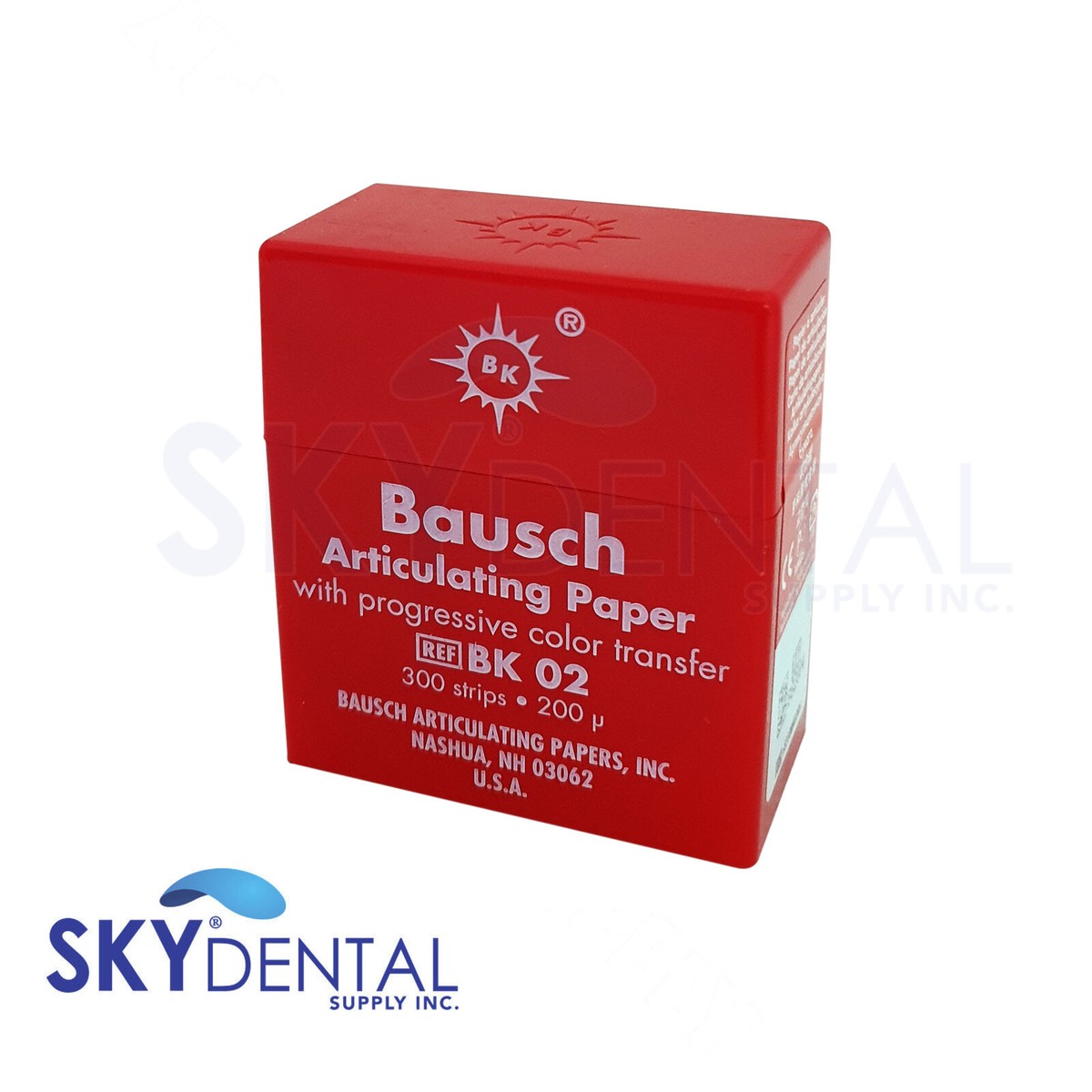 Bausch .008 Articulating Paper Strips - 300 Strips, Red/Blue, 200 Microns For Dental Use