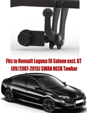 Swan Neck Tow Bar For RENAULT Laguna III Saloon (2007-2015)  & NO ELECTRICS R084