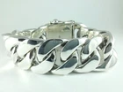 9" 430g HEAVY CHUNKY BIKER CUBAN CURB CHAIN STERLING SILVER 925 MEN'S BRACELET
