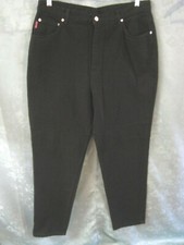 VTG 90's Encore Black Denim Jeans Size 19 / 20 High Waist Tapered 100 Cotton