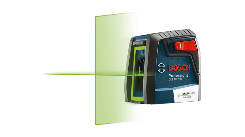 NIB Bosch 40 ft Self Leveling Cross Line Laser w/VisiMax Green Beam GLL 40-20G