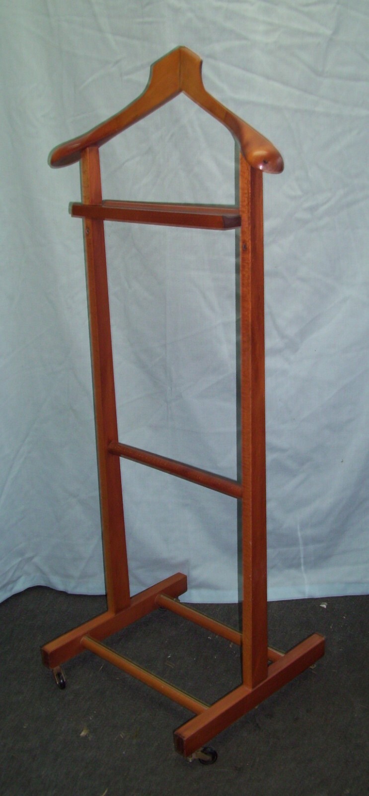 Vintage Wooden Gentlemans Valet Butler Clothes Stand Castors Beechwood eBay