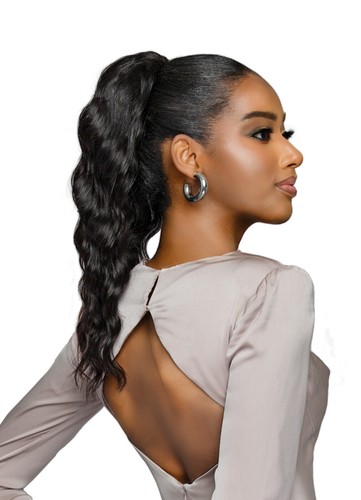 BOBBI BOSS 100% HUMAN HAIR BOSS BUNDLE PONYTAIL LOOSE DEEP 18" - Picture 1 of 2