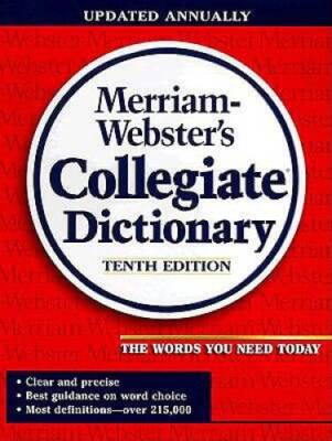 Merriam-Webster's Collegiate Dictionary - Hardcover - VERY GOOD