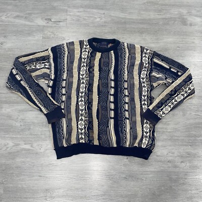Vintage 90s Old Glory Biggie 3D Textured Sweater Men s Size Xl Crewneck