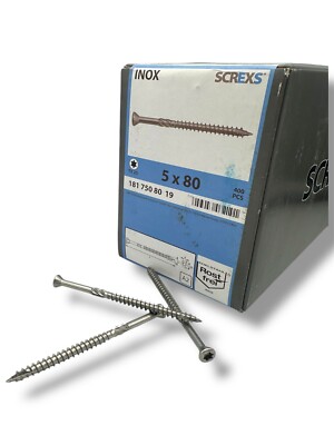 Terrassenschrauben Ø 5x80 - T25 / 400Stk / Edelstahl A2 / Cutspitze / +Bit..