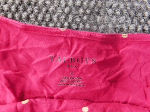 Talbots top small pink sleeveless womens dots rayon lyocell blouse - Picture 4 of 10