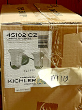 Kichler Bathroom 2-Light Vanity Light Carre Bronze Finish 45102CZ M113 Shelf L20