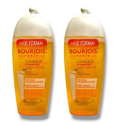 Bourjois Tonique Vitamin-Enriched Toner 250ml/8.4fl.oz. New; LOT OF 2