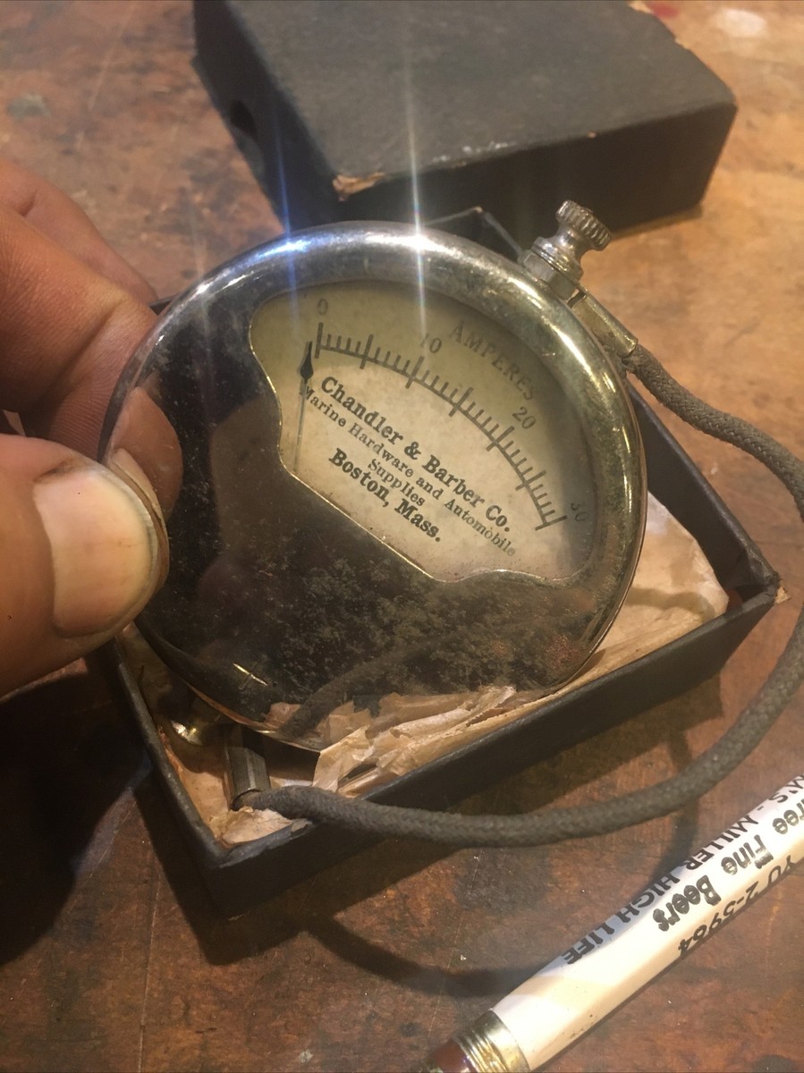 Original Ammeter Vintage Antique Restoration OEM Vintage In