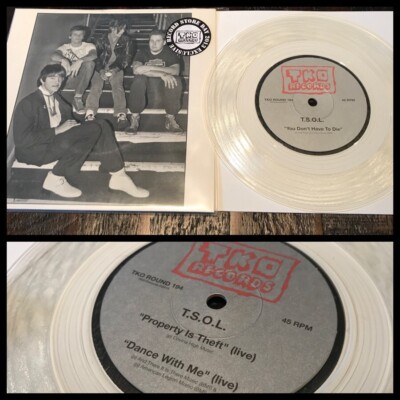 T.S.O.L. You Don t Have To Die 7'' Clear Vinyl-Agent Orange Dead Kennedys Fear