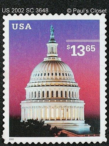 US 2002 SC 3648 $13.65 CAPITAL DOME UNG HANDSTAMPED CANCEL F/V FINE - 第 1/2 張圖片