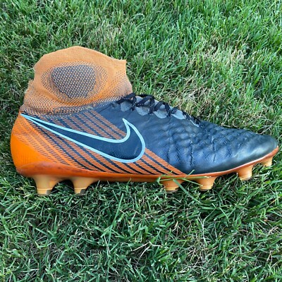 Nike Magista Obra 2 II Elite DF FG Mens Size 10.5 Orange Grey