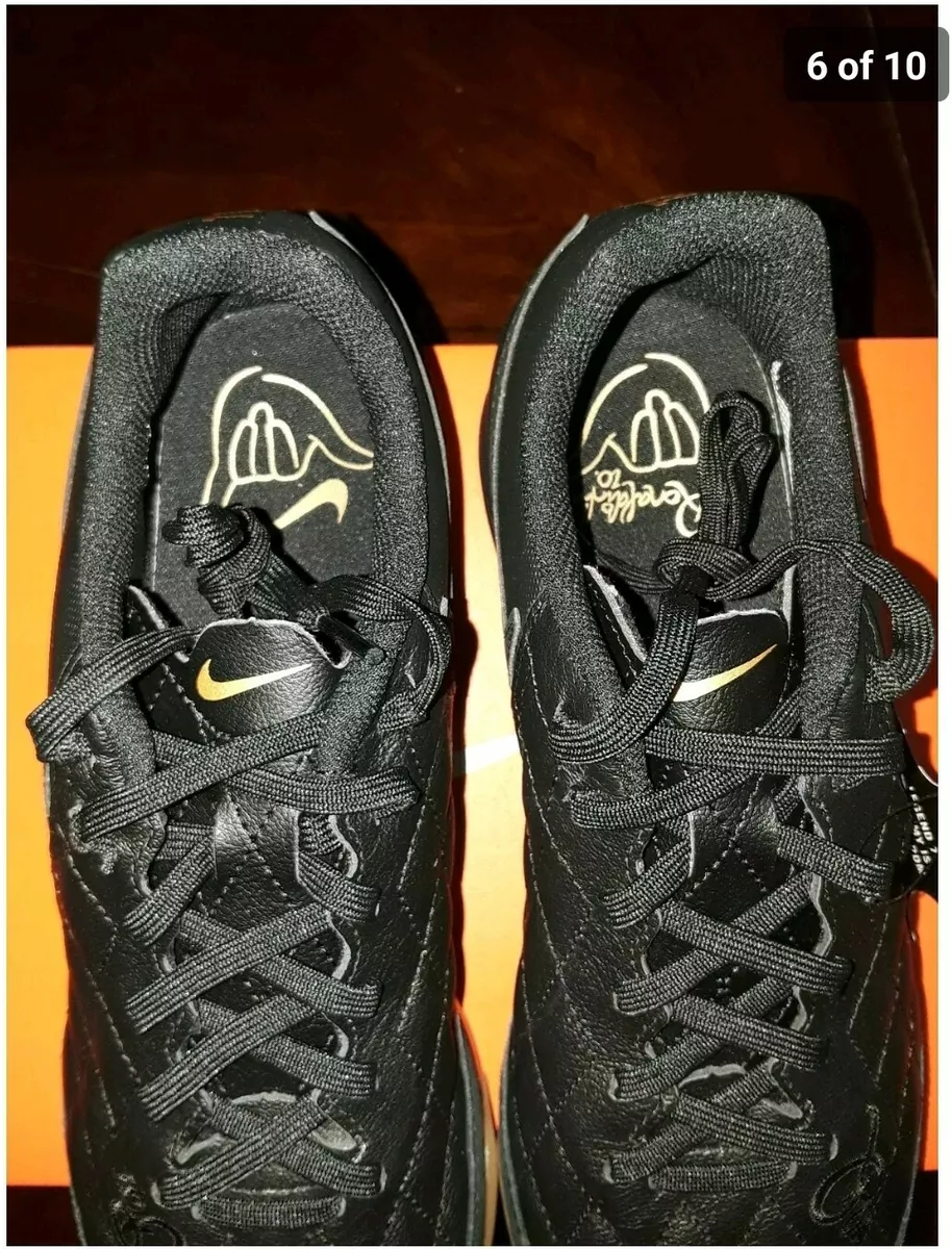 diseñador En la cabeza de Orgullo Nike Tiempo Ligera IV 10R Black and gold Shoes leather size 7men&#039;s, |  eBay