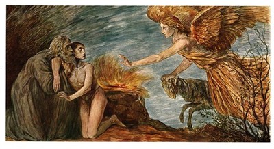 Maler Steinhausen 3x hochwertige Kunstblätter 1910s Opfer Abraham u.a. bibl.