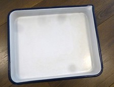 3 DARKROOM Enamel Photo Trays Film Tray w/ Spout 3 pc Vintage