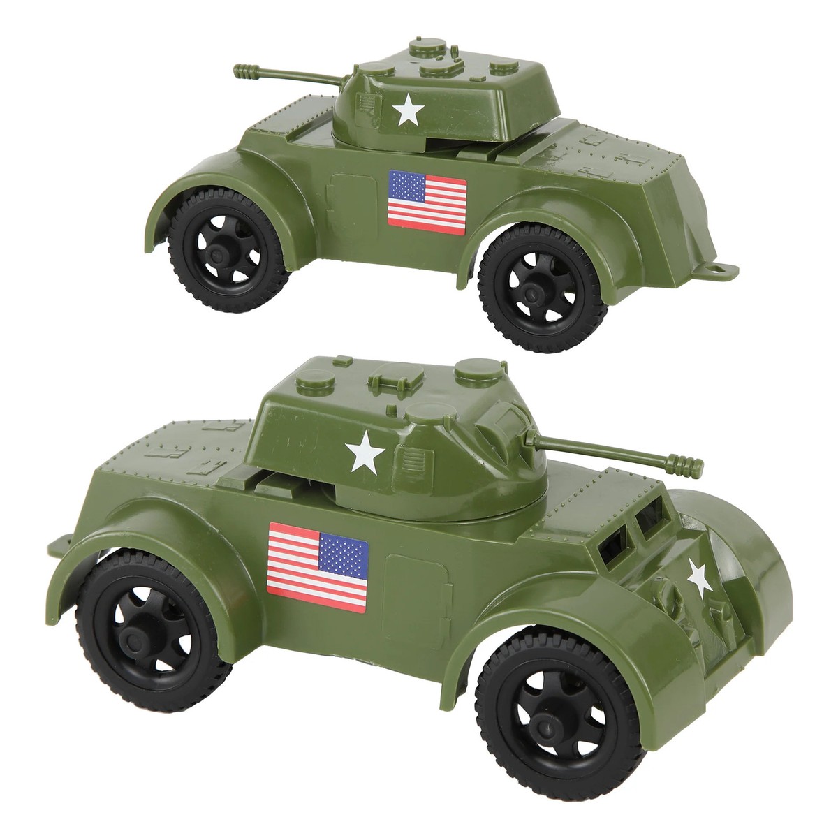 TimMee Processed Plastic Staghound Green Armored Car Tim Mee Army