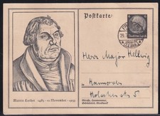 VINTAGE POSTCARD of  MARTIN LUTHER 1933, ADDRESSED. (ITEM0422)