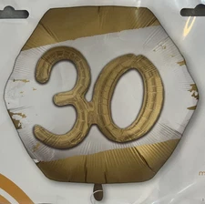 Anagram Decorative Balloon 30" Satin Luxe 3D Effect ~ 30th Birthday Decoration