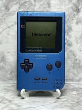 Nintendo Game Boy Pocket MGB-001 Handheld Console Ice Blue No Battery Cover 