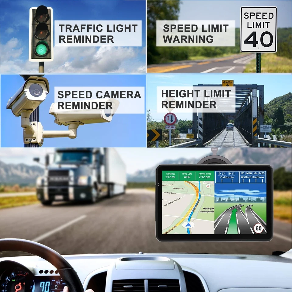 GPS Navigation for Car Truck Navigator Latest Maps 7 Inch Touch Screen Vehicl... - Image 3 of 4