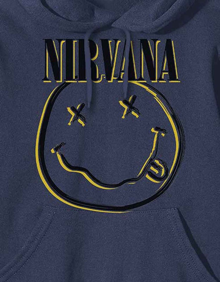 Felpa Con Cappuccio Nirvana Grunge Face - Licenza Ufficiale Rock Felpa Con Cappuccio Nirvana Grunge Face - Licenza Ufficiale Rock