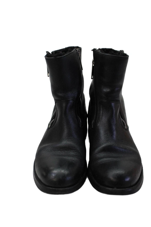 Botines informales Burberry para mujer con cremallera texturizada negros talla 38 EUR Foto 2 de 4