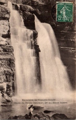 CPA - FALL du DOUBS - Niedrigwasser - Ausflug in die Franche-Comté (1907)