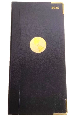 Amex Small Leather Black Executive Appointment Planner Book 2026