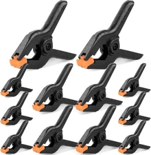 12 Pack Plastic Spring Clamps Set 3 Sizes Heavy Duty Woodworking Clips