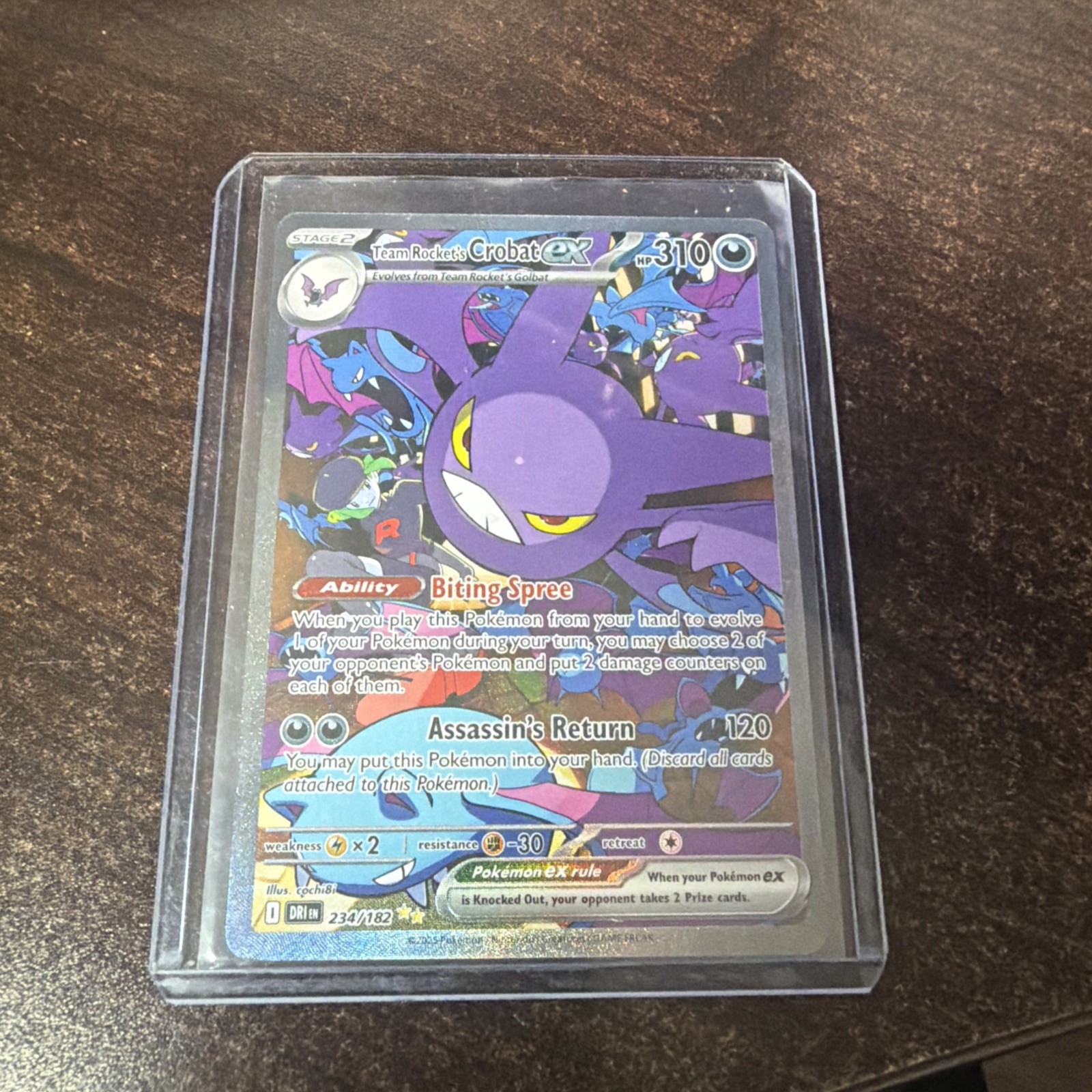 Team Rocket's Crobat ex 234/182 Sv10: Destined Rivals Holo