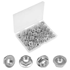 1/4-20 Serrated Flange Hex Nuts,1/4" Hexagon Flange Nuts,Unc Nuts Fasteners, 304