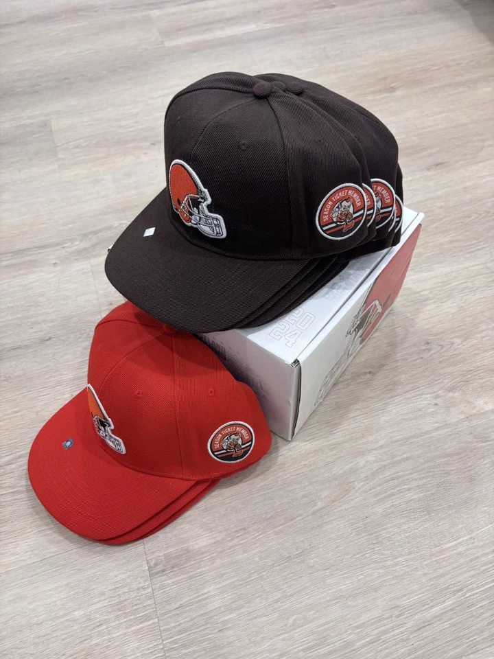 Conjunto de oito! Chapéu para membro ingresso de temporada Cleveland Browns - Imagem 3 de 4