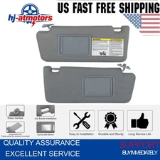 Pair Gray Sun Visor For Toyota Tacoma 2005-2015 LH Driver & RH Passenger Side