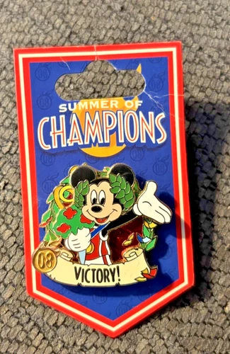 Disney Mickey Mouse Summer of Champions "Victory" 2008 Trading Pin