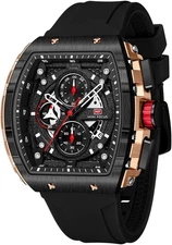 Reloj De Hombre Diseñador Único Esfera Rectangular Reloj Pulsera De Lujo Premium
